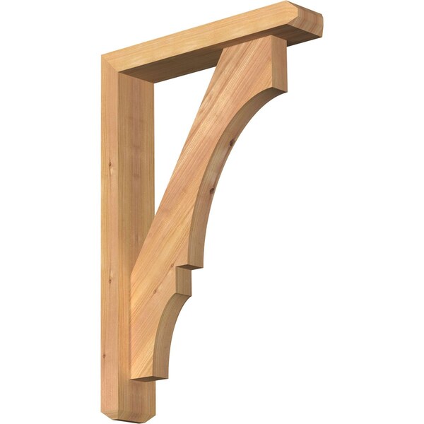 Ekena Millwork Balboa Craftsman Smooth Bracket w/ Offset Brace, Western Red Cedar, 3 1/2"W x 16"D x 24"H BKT0402X16X24BOA04SWR - main